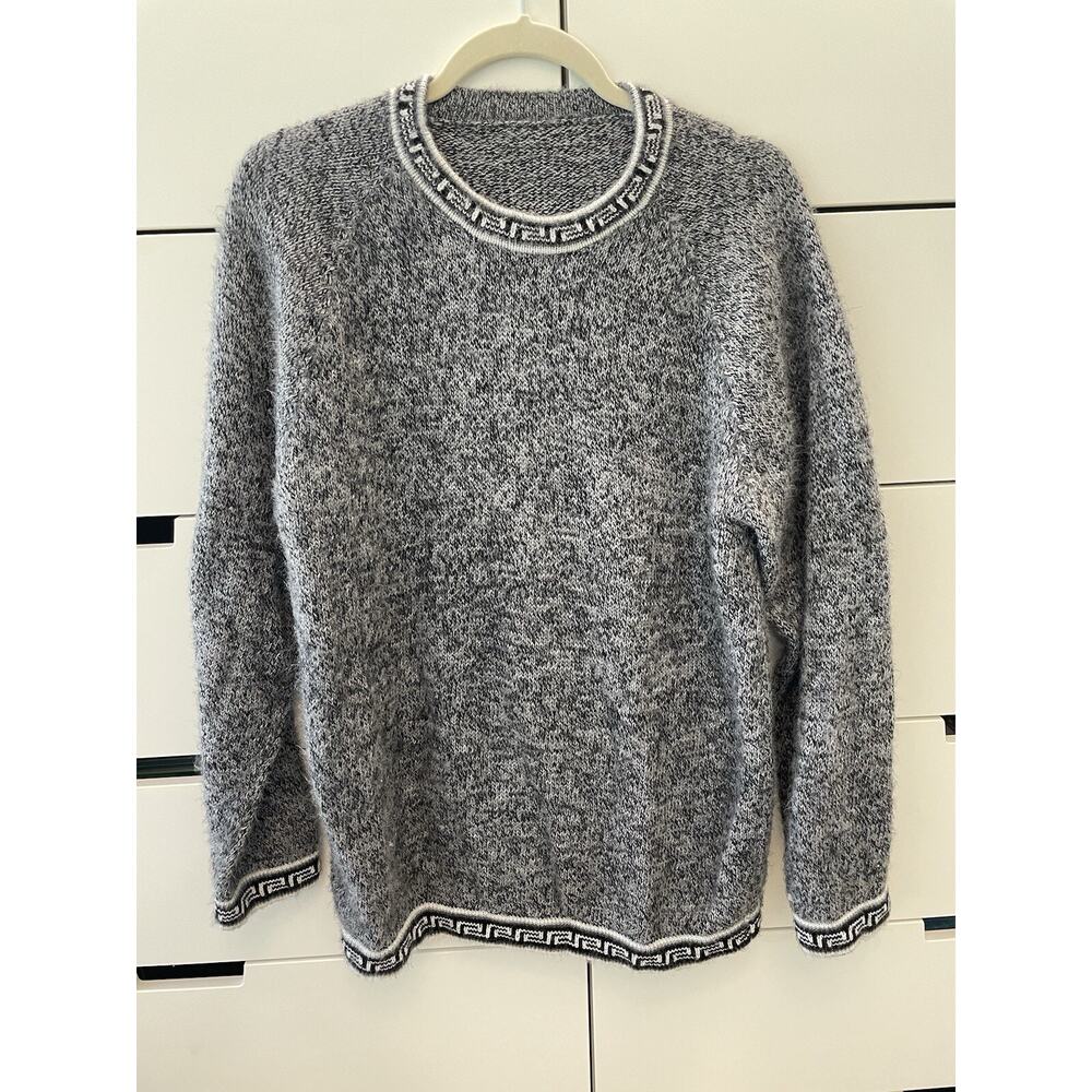 Peruvian Style Aztec Alpaca (?) Sweater Pullover Crewneck - Women's Sz. Large(?)